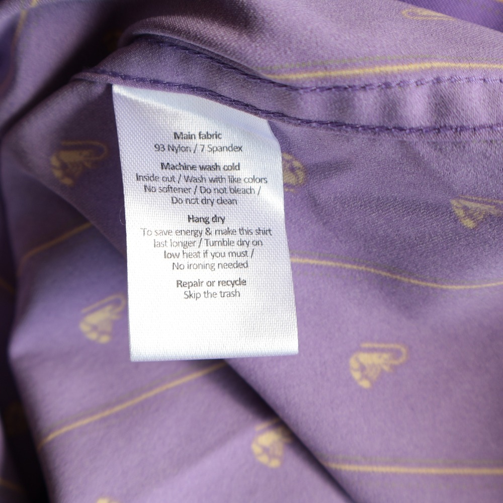 Poncho Mens XL Regular Fit Purple Short Sleeve Snap The Hoodoo Crawfish Shirt - Picture 10 of 11